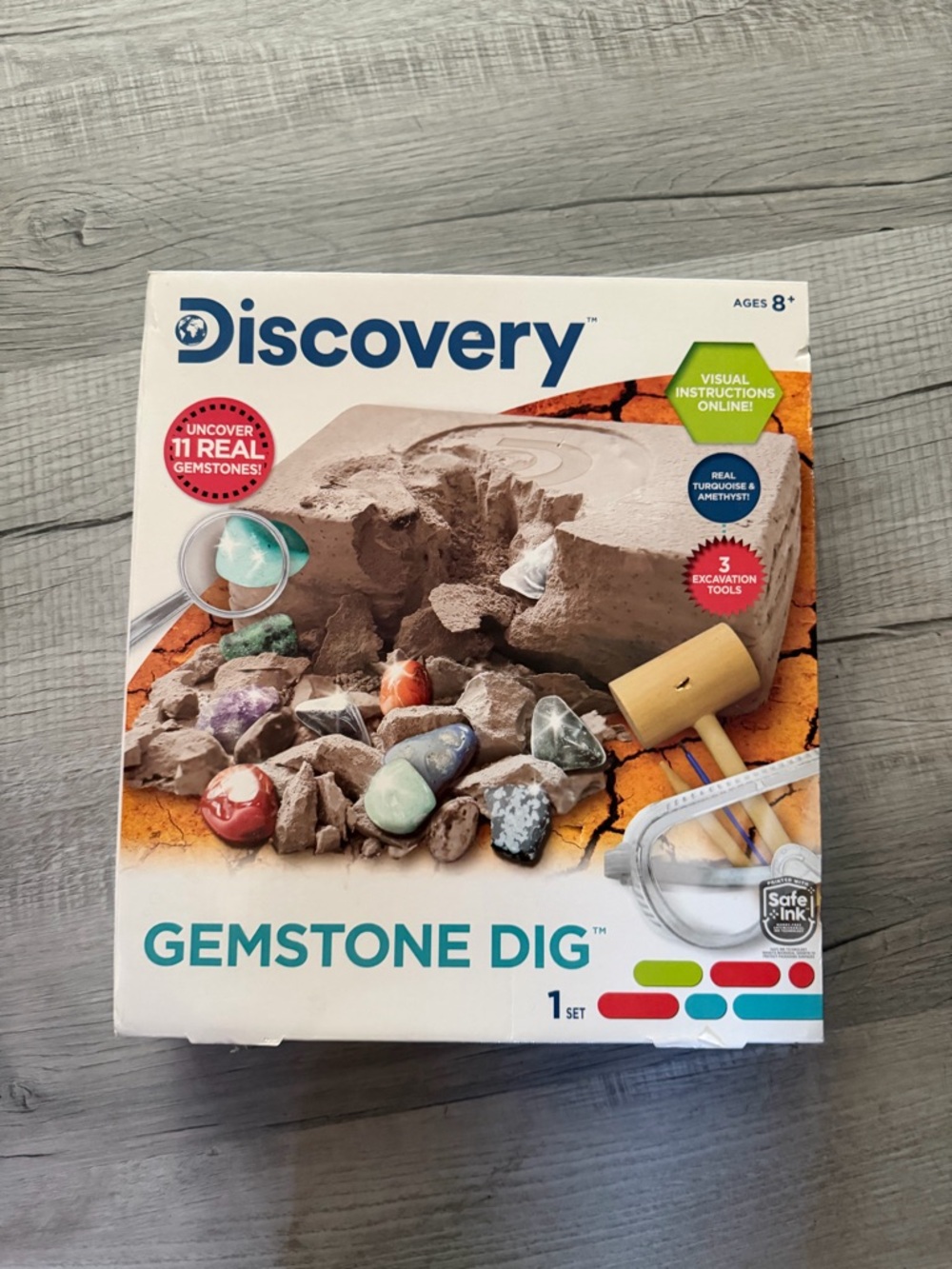 Discovery Gemstone Dig Kit — Red Green Blue Purple Accents